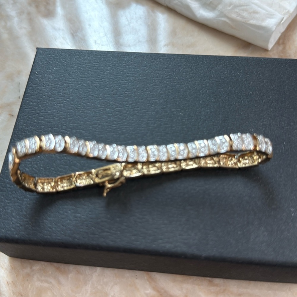 Saks Fifth Avenue silver and  real diamond 💎 bracelet